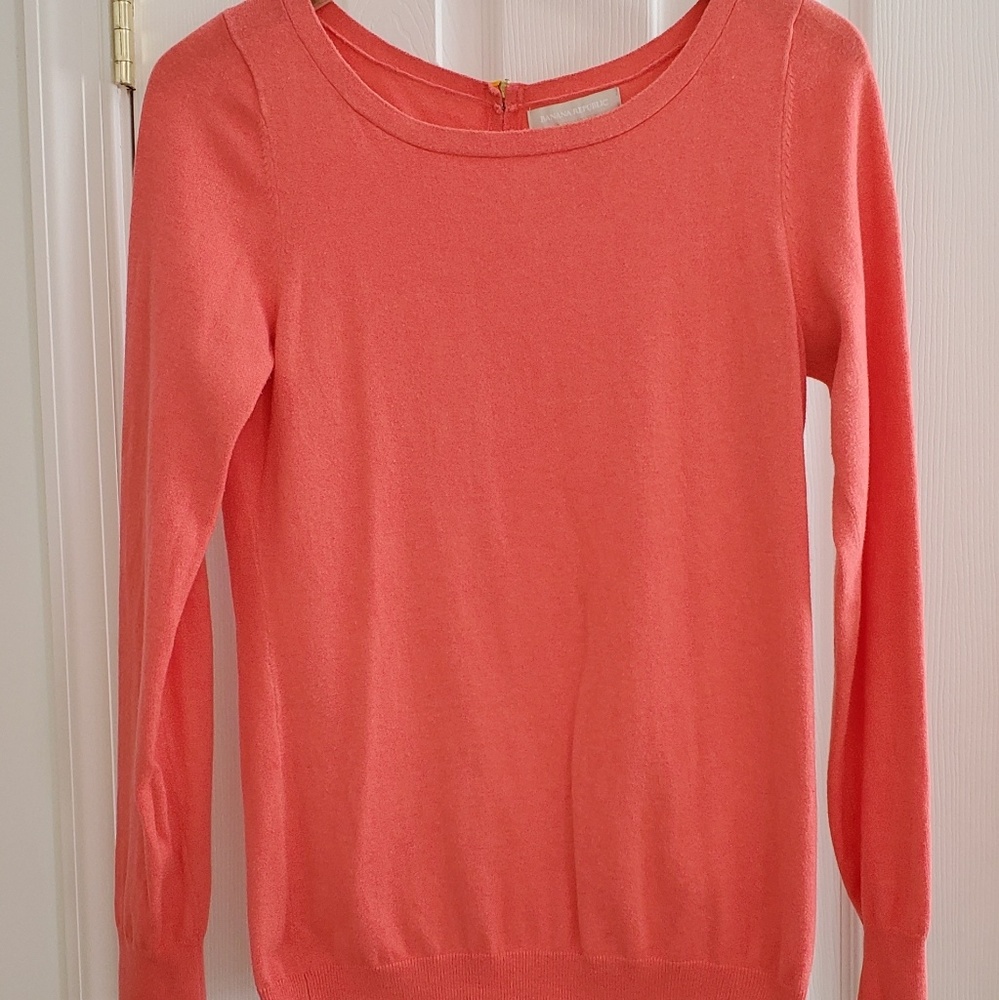 Banana Republic Coral Sweater w/ Mango Back Zipper